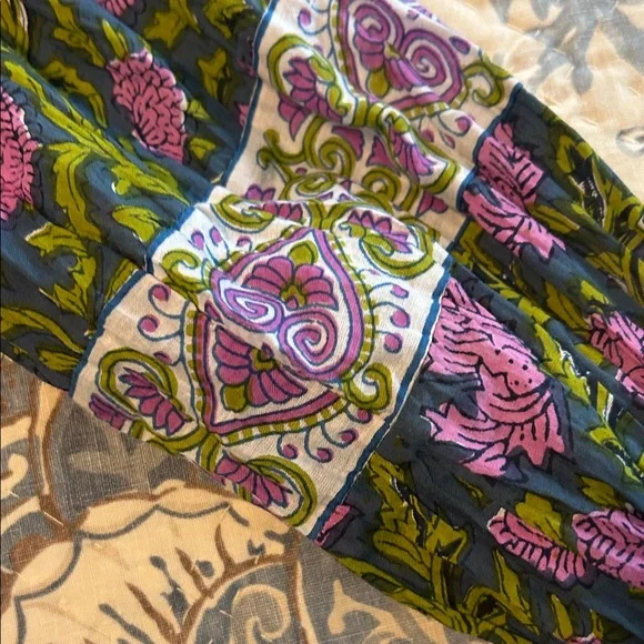 Rachel Zoe Blue and Pink Cotton Floral Top - Picture 3 of 8